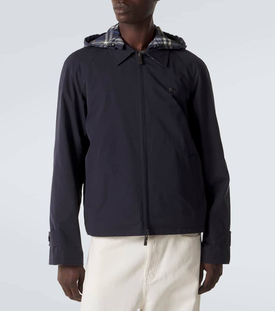 Check cotton blouson jacket