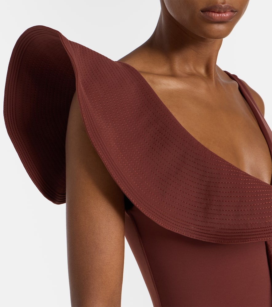 Boleros asymmetric ruffled swimsuit