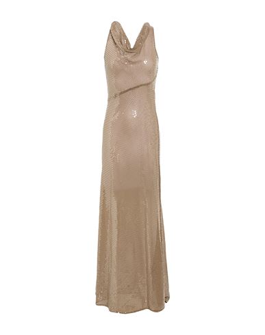 Woman Maxi dress Light brown Size 4 Polyester
