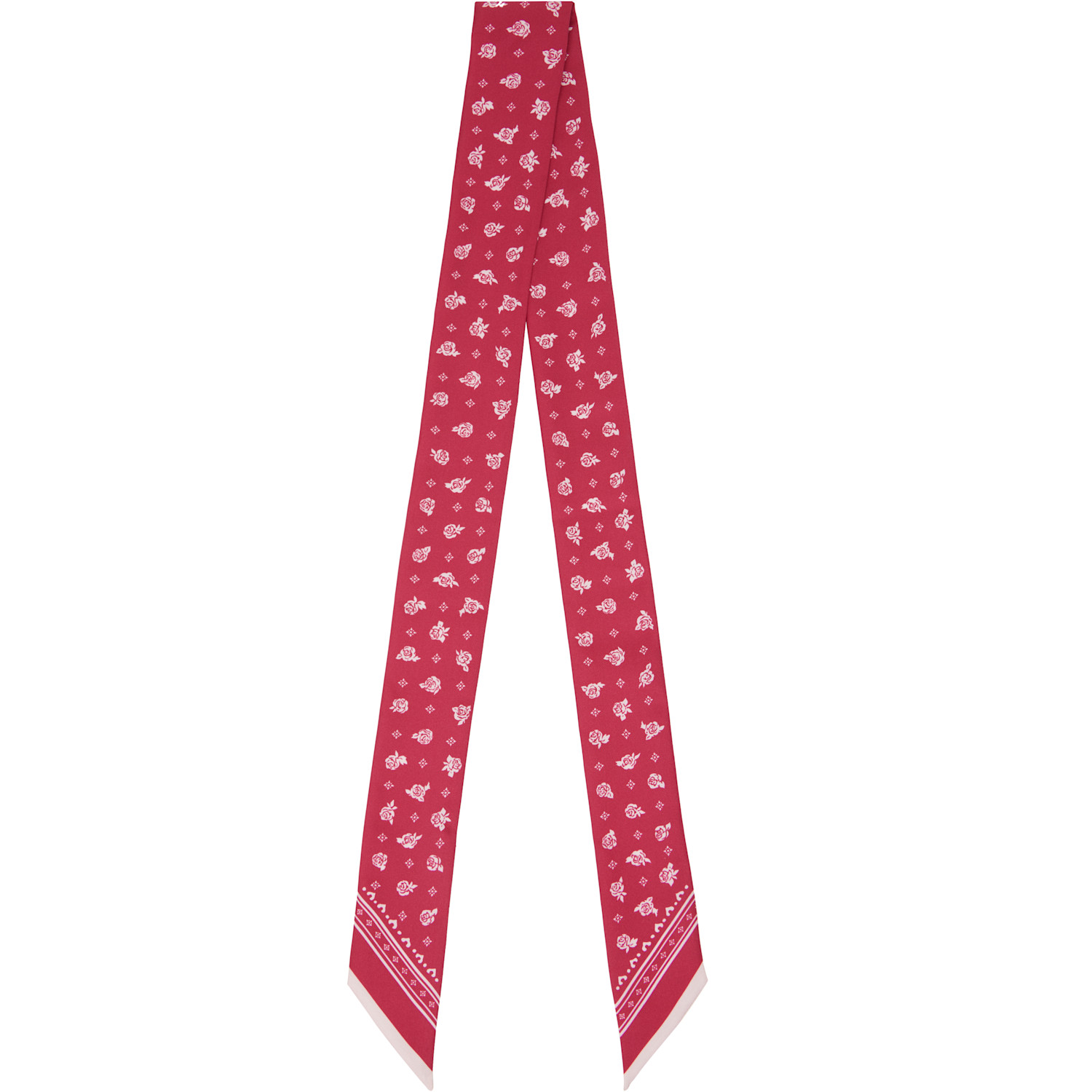 Pink Bandana Bandeau Silk Scarf