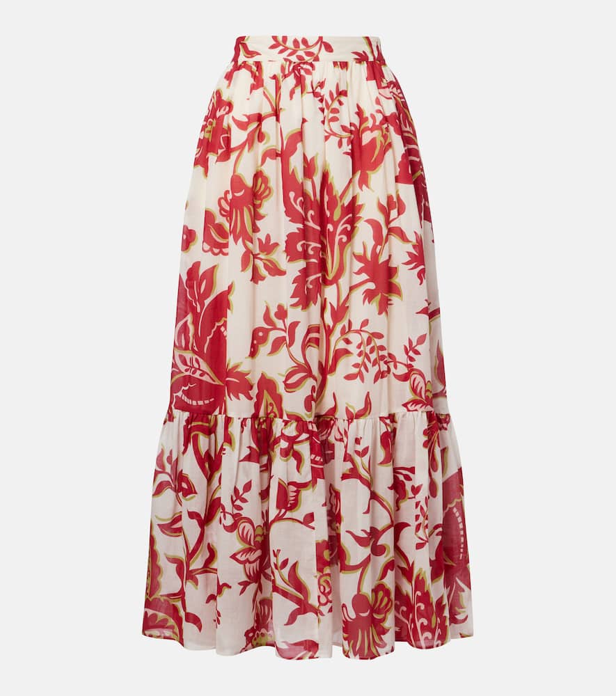 Paisley cotton maxi skirt
