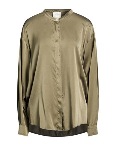 Forte_forte Woman Shirt Sage green Size 4 Silk, Elastane