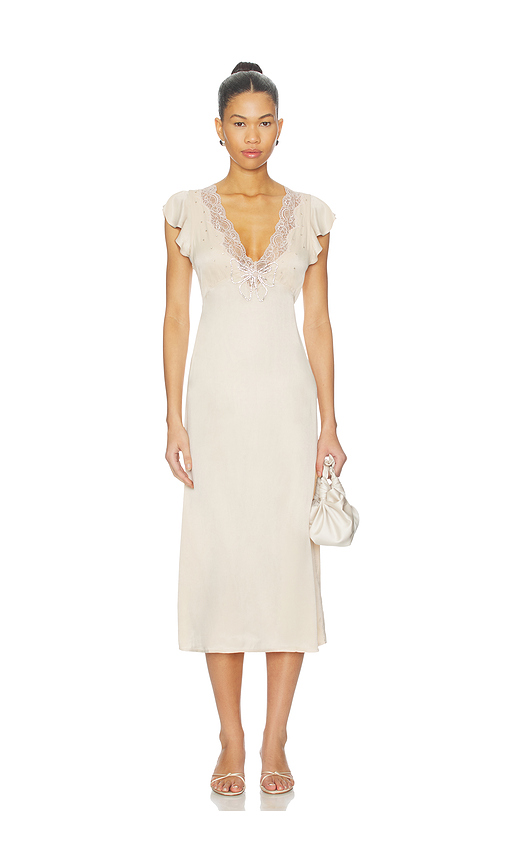 Free People Tied With Joy Midi Dress in Ivory. L. Also in XS, S