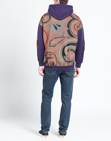 Man Sweatshirt Purple Size S Cotton