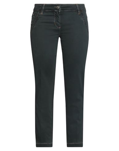 Jacob Cohёn Woman Pants Dark green Size 29 Cotton, Elastane