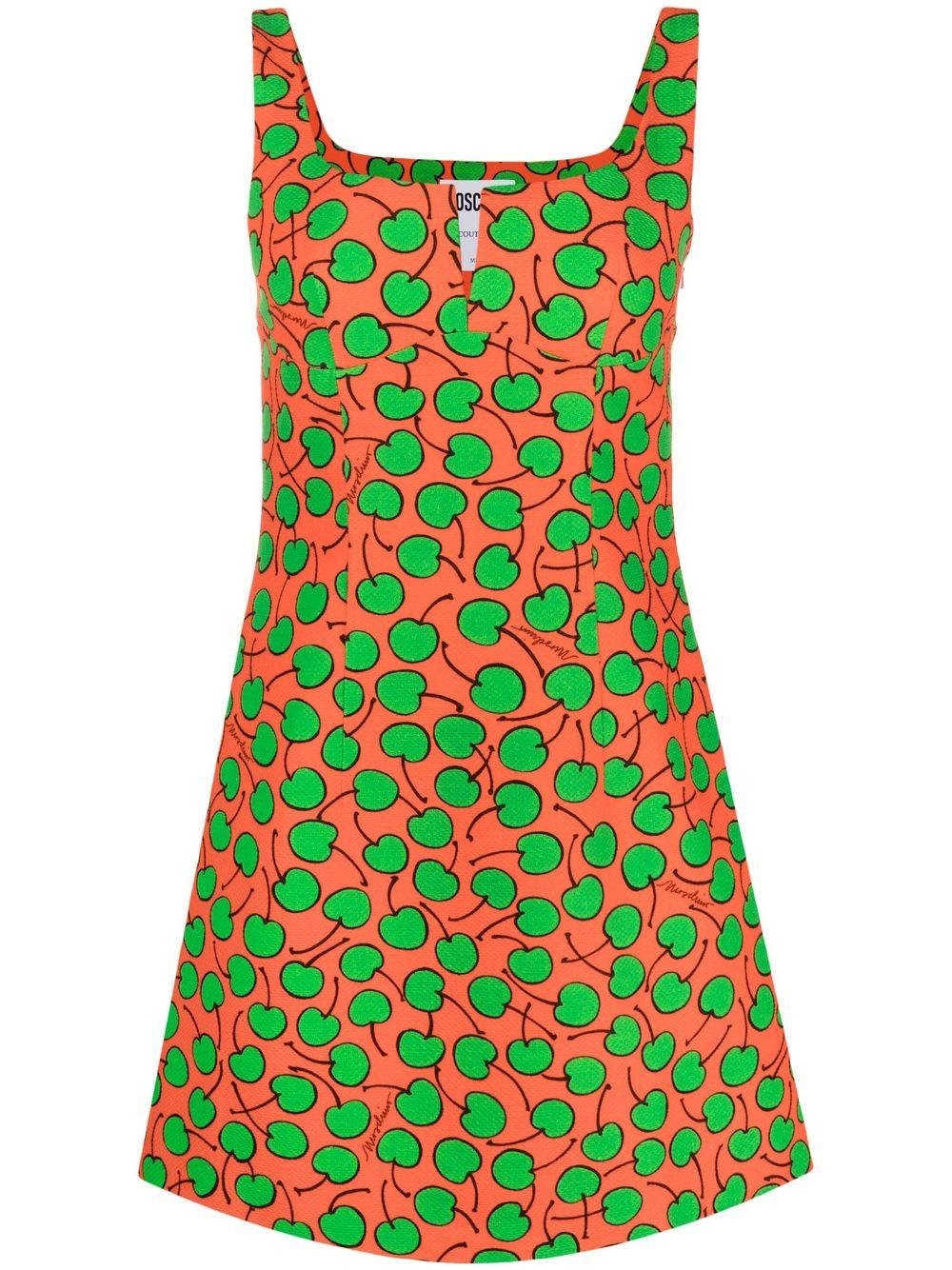 Cherry-print mini dress - Red
