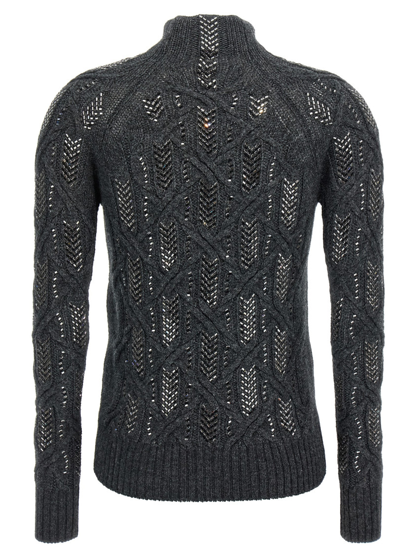 Crystal Braid Sweater