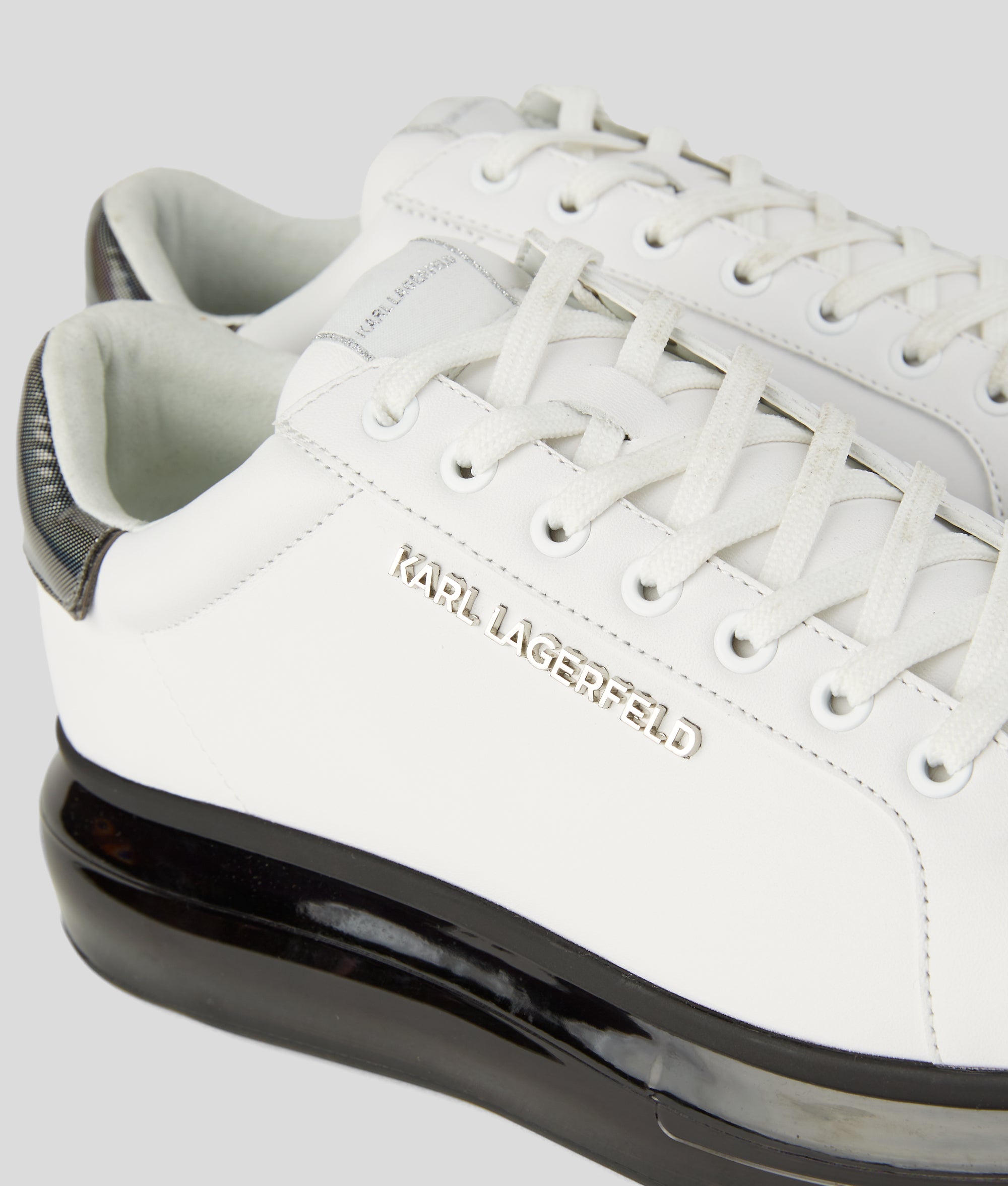 Karl Lagerfeld - Kapri Kushion Niedriger Schnürschuh, Herren, Weiss/schwarz, Größe