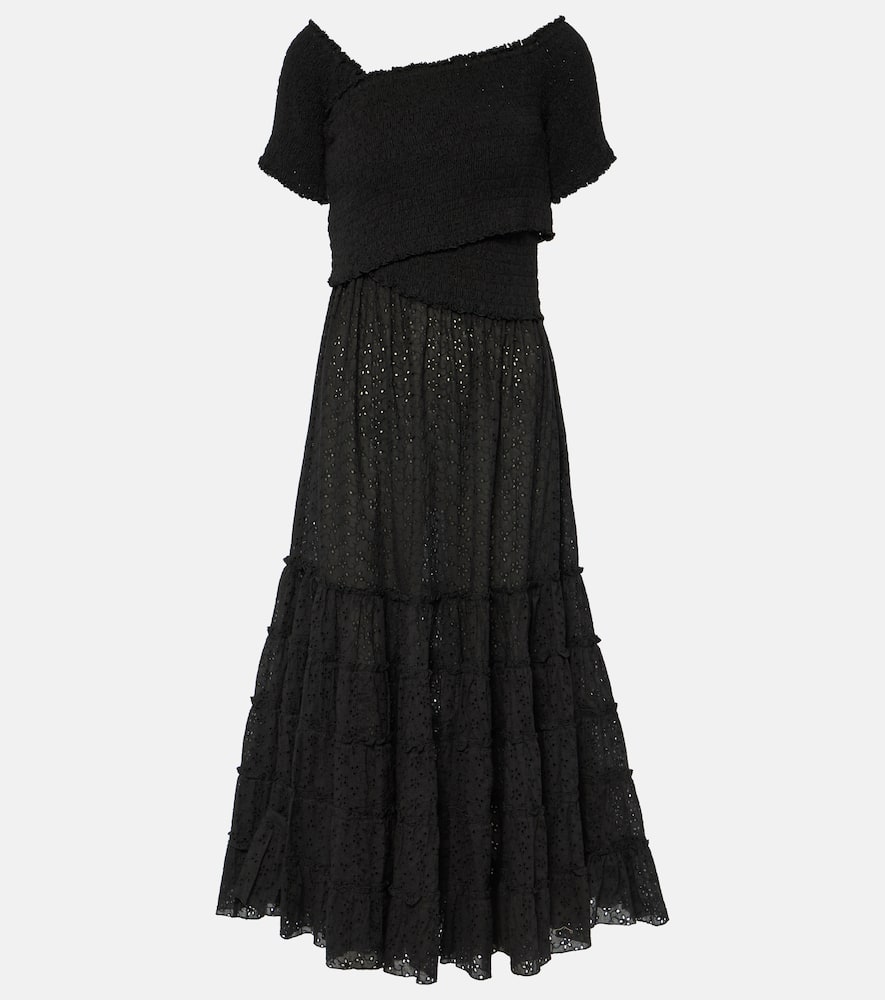Soledad smocked cotton midi dress
