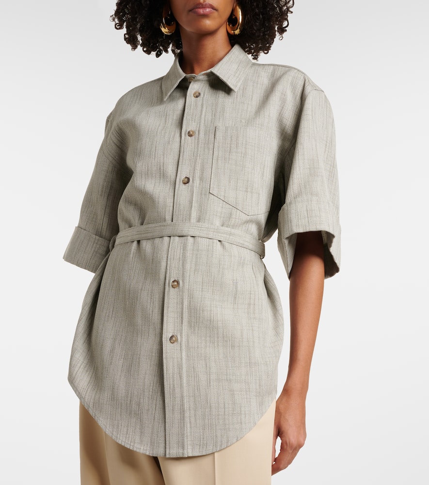 Wool, cotton, and silk top