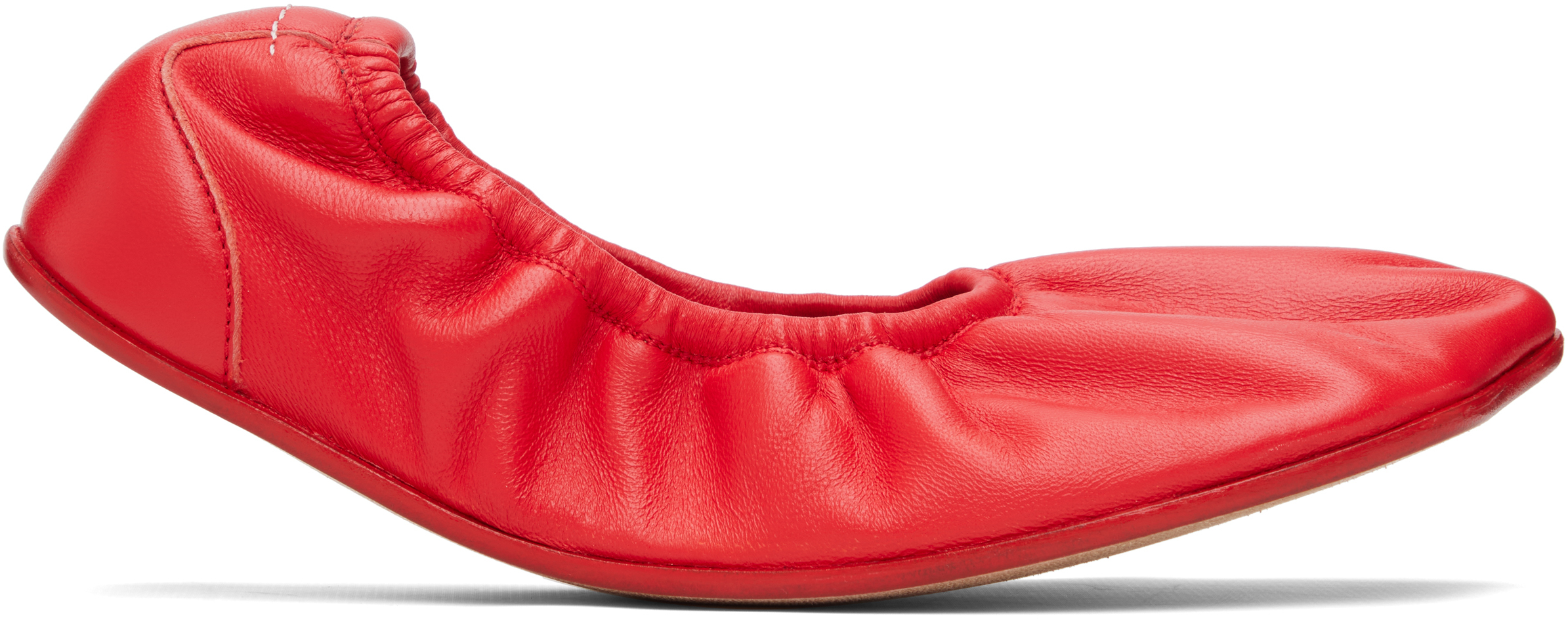 Red Anatomic Travel Ballerina Flats