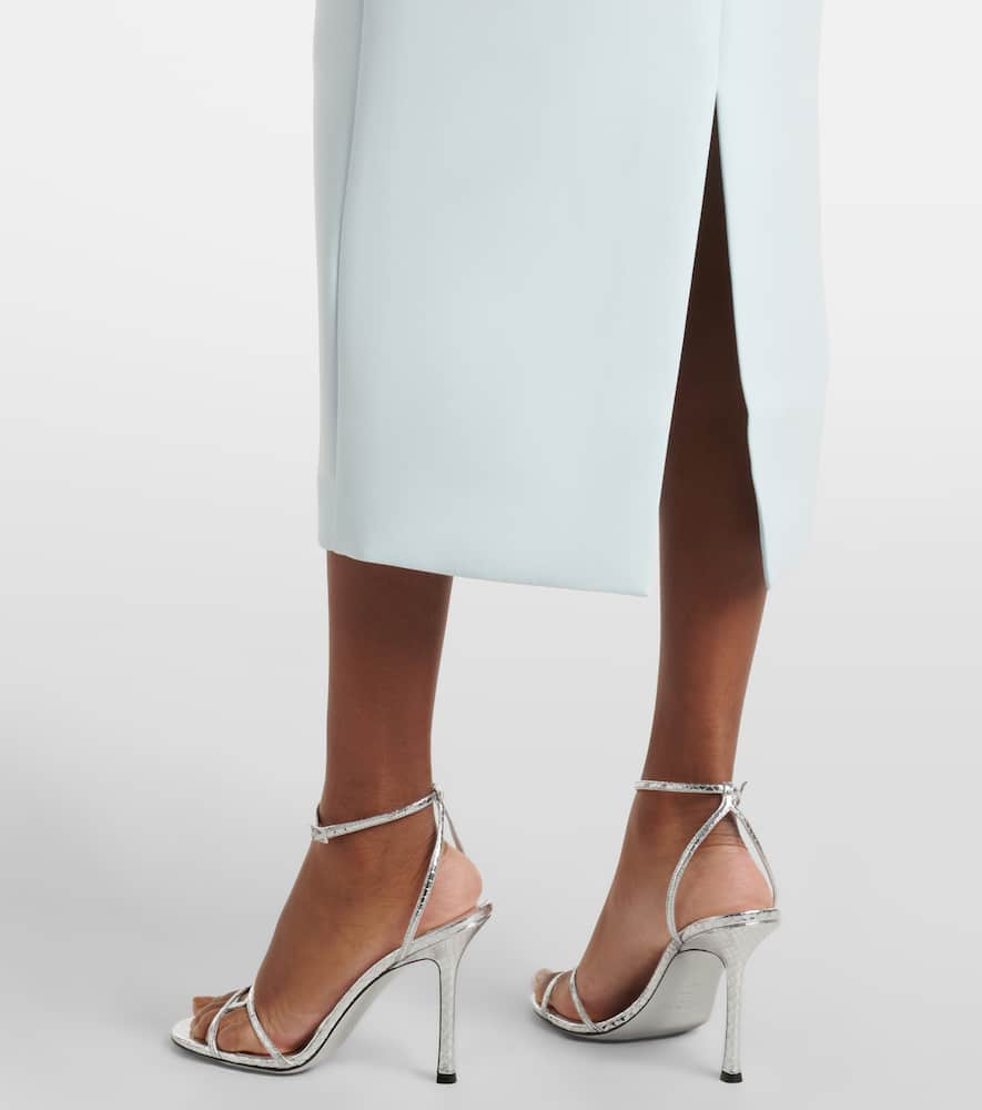 Crêpe midi dress