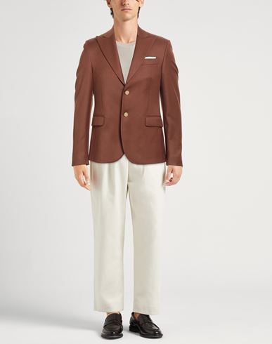 Man Blazer Brown Size 36 Polyester, Viscose, Elastane