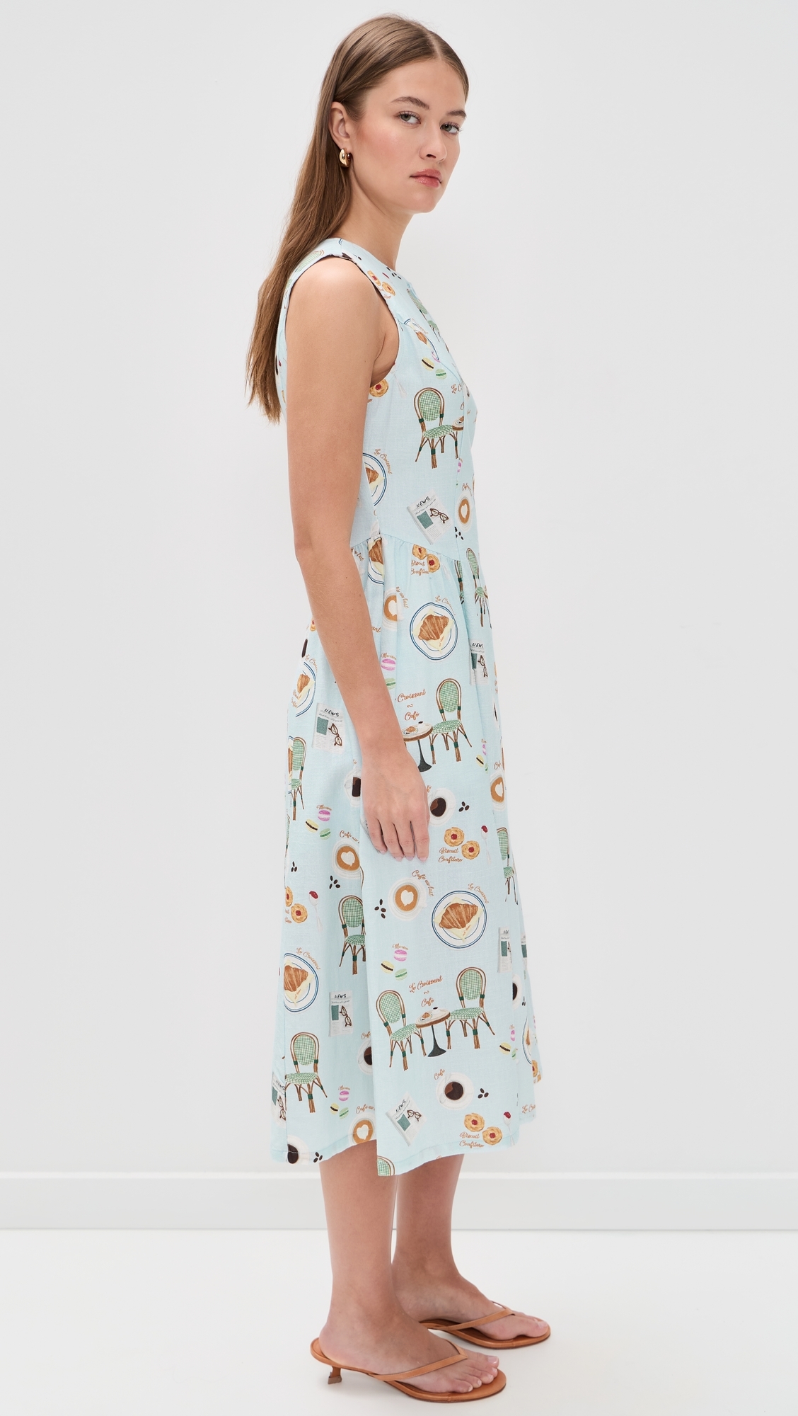 Graphic Midi Dress Bluebell