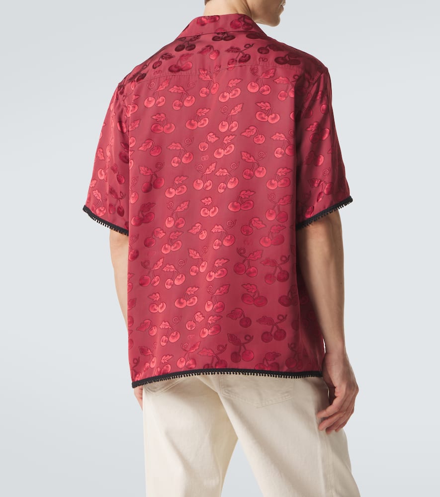 Cherryfic jacquard bowling shirt