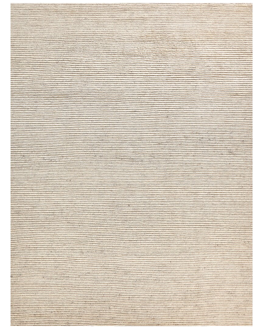 Kaza Hand-Knotted New Zealand Wool Light SilverIvory Area Rug
