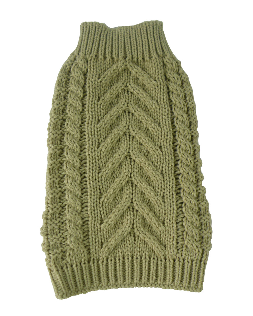 Swivel Swirl Heavy Cable Knit Fashion Dog Sweater