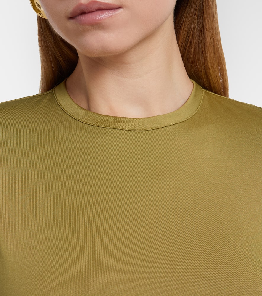 Gathered jersey T-shirt dress