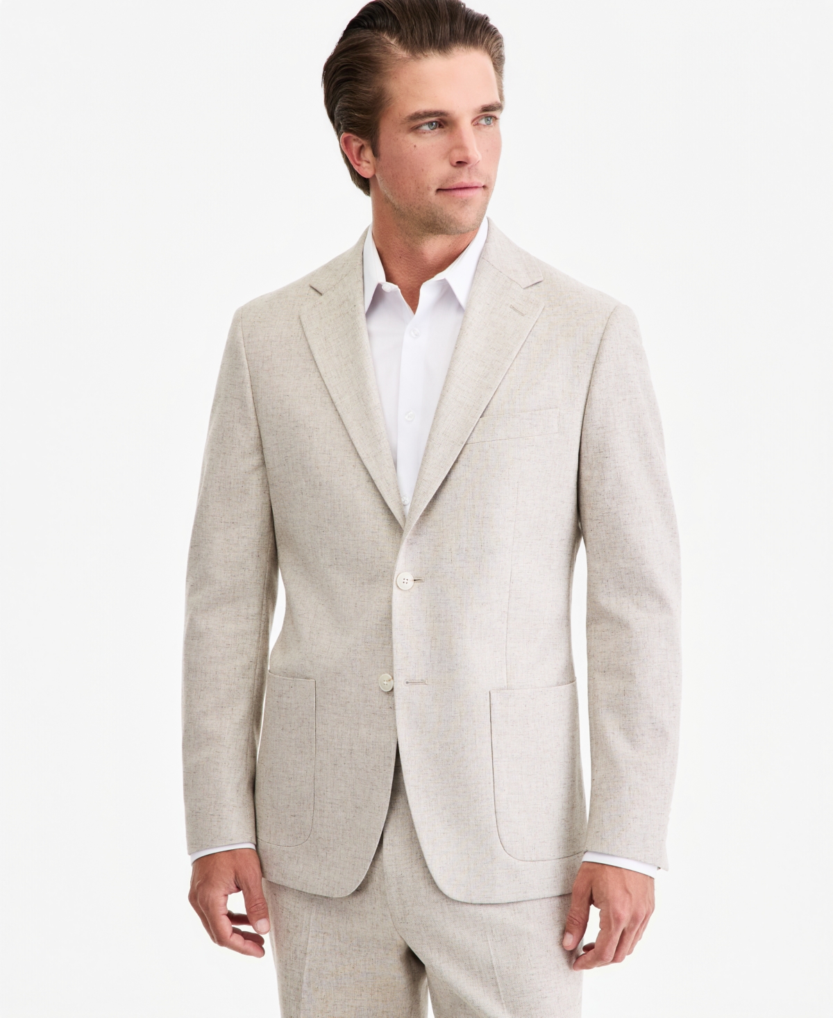 Men's Classic-Fit Tan Texture Suit Separate Jacket - Tan