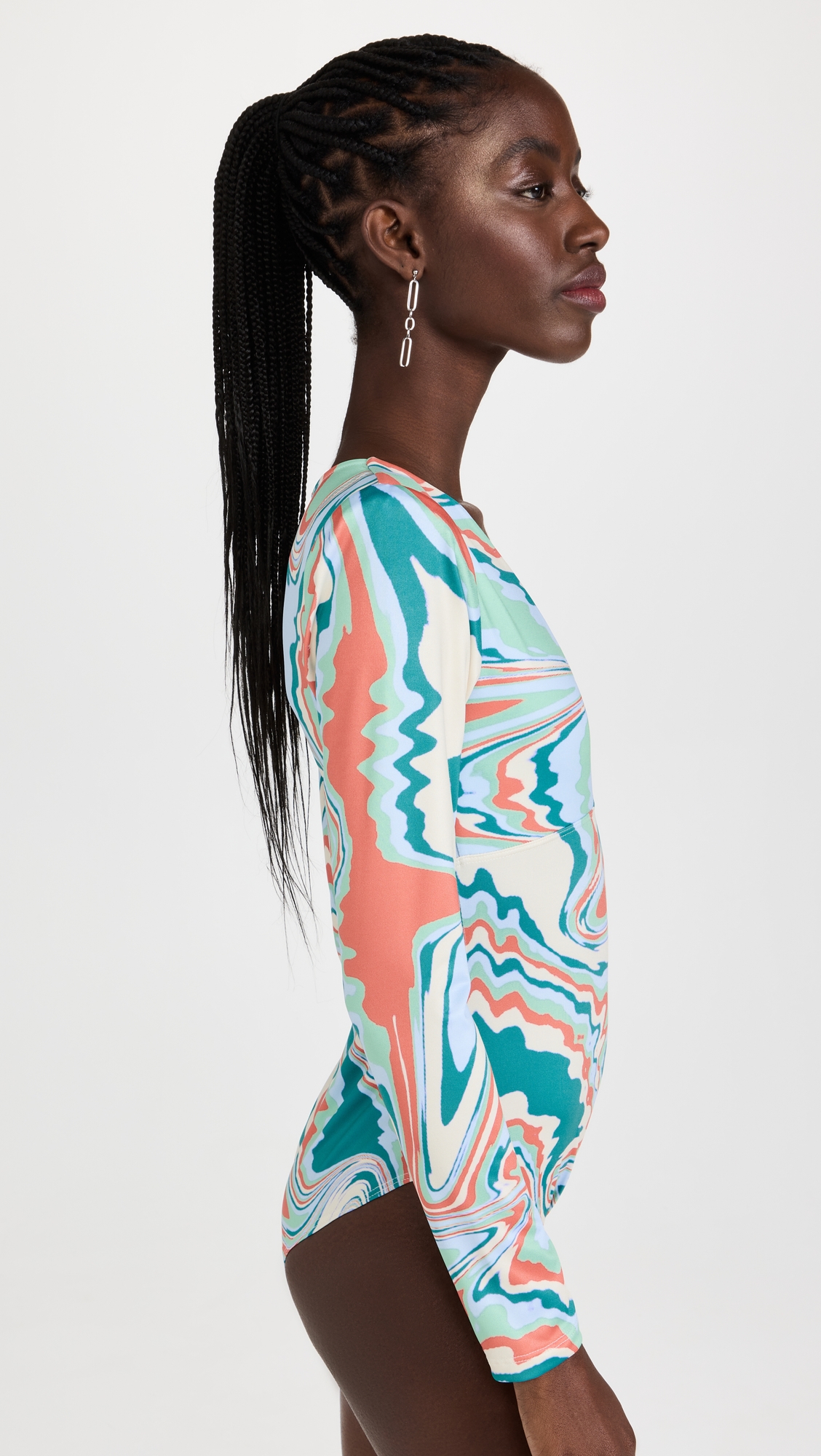 Chlo Bodysuit Coral Print