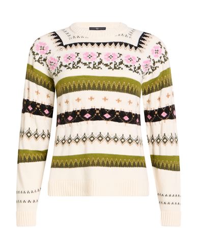Use Woman Sweater Cream Size L Virgin Wool, Nylon, Alpaca wool, Elastane
