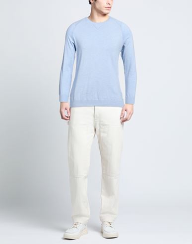 Man Sweater Light blue Size L Polyacrylic, Merino Wool, Polyamide, Elastane