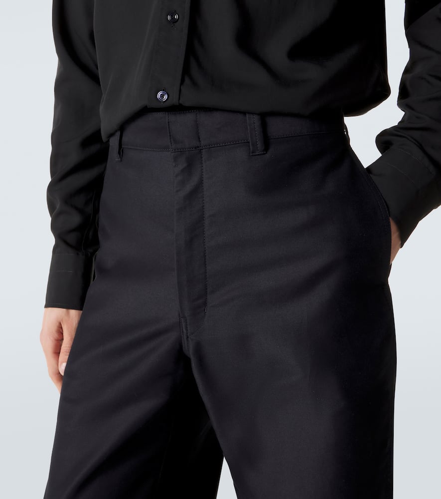 Cotton satin suit pants