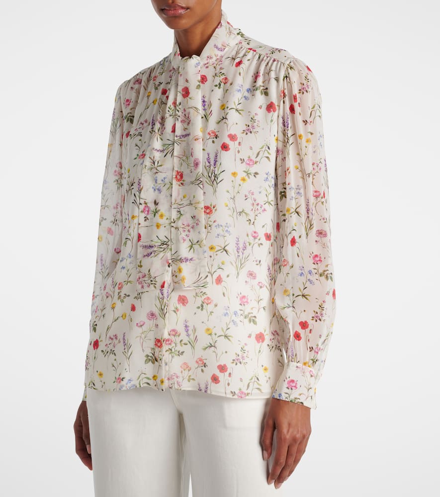 Printed silk blouse