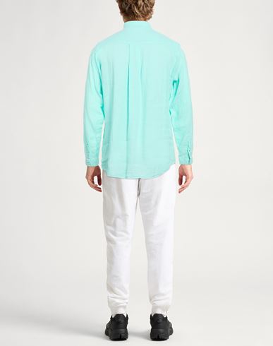 Man Shirt Light green Size XXL Linen