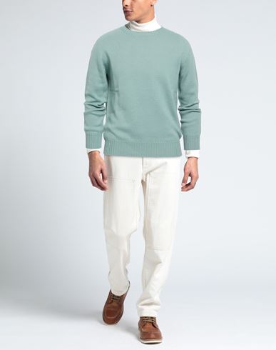 Man Sweater Sage green Size 40 Wool