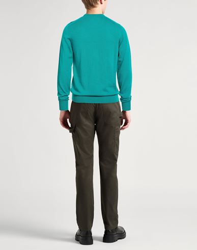 Man Sweater Emerald green Size 38 Merino Wool