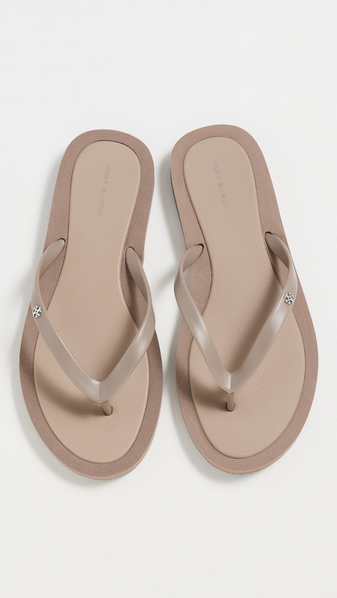 Tory Burch Kira Padded Flip Flops Mountain Grey/Silver