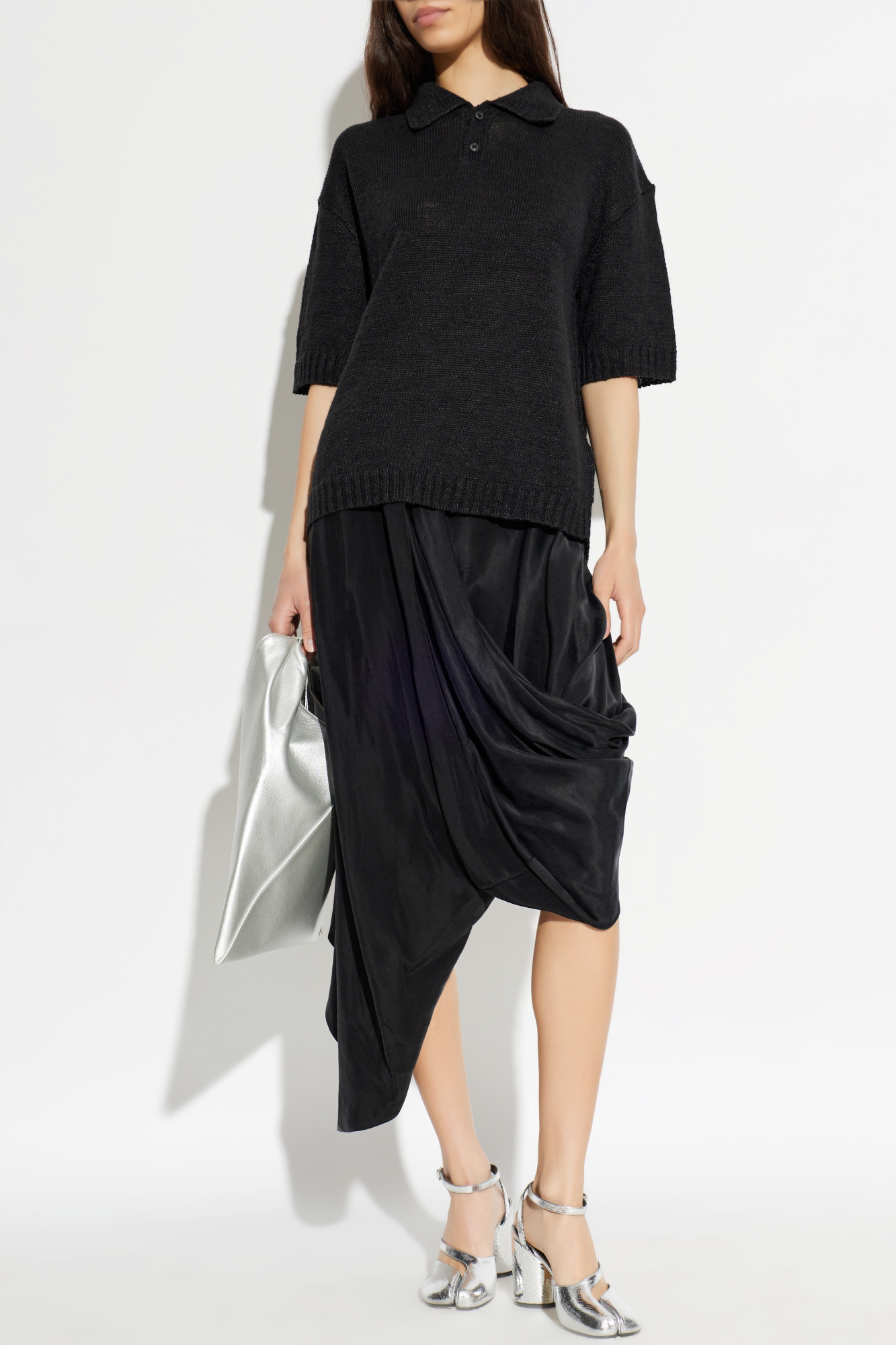 Asymmetrical Skirt, Women's, Black