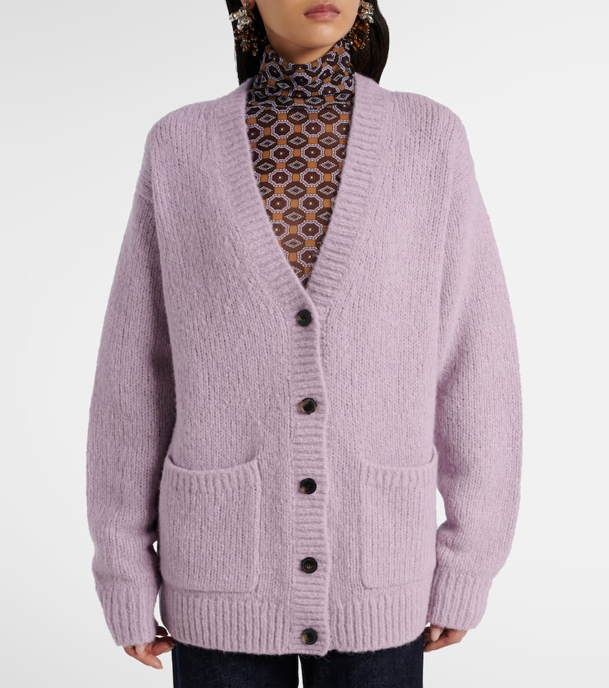 Alpaca and wool-blend cardigan