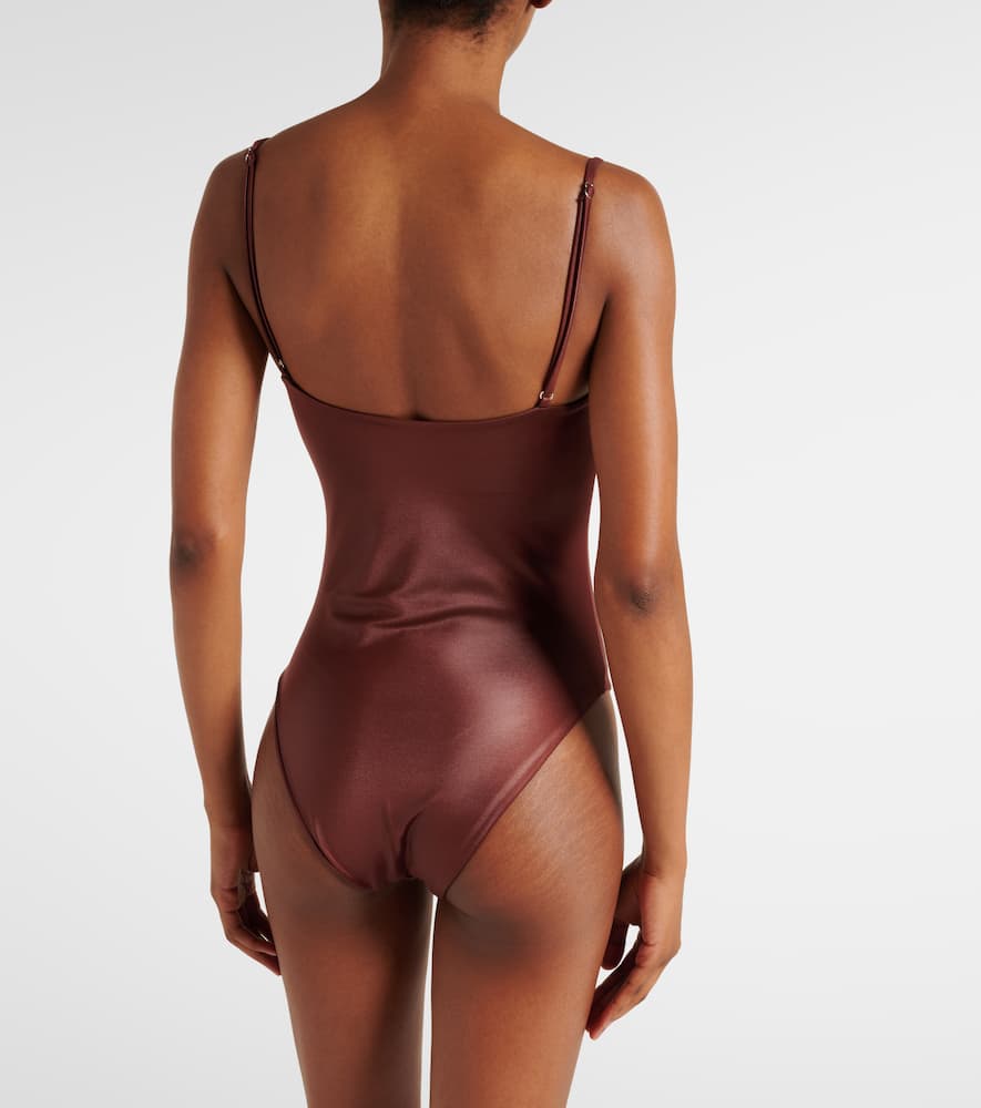 Retro bustier swimsuit