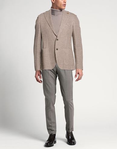Man Blazer Taupe Size 40 Cotton, Linen, Polyester