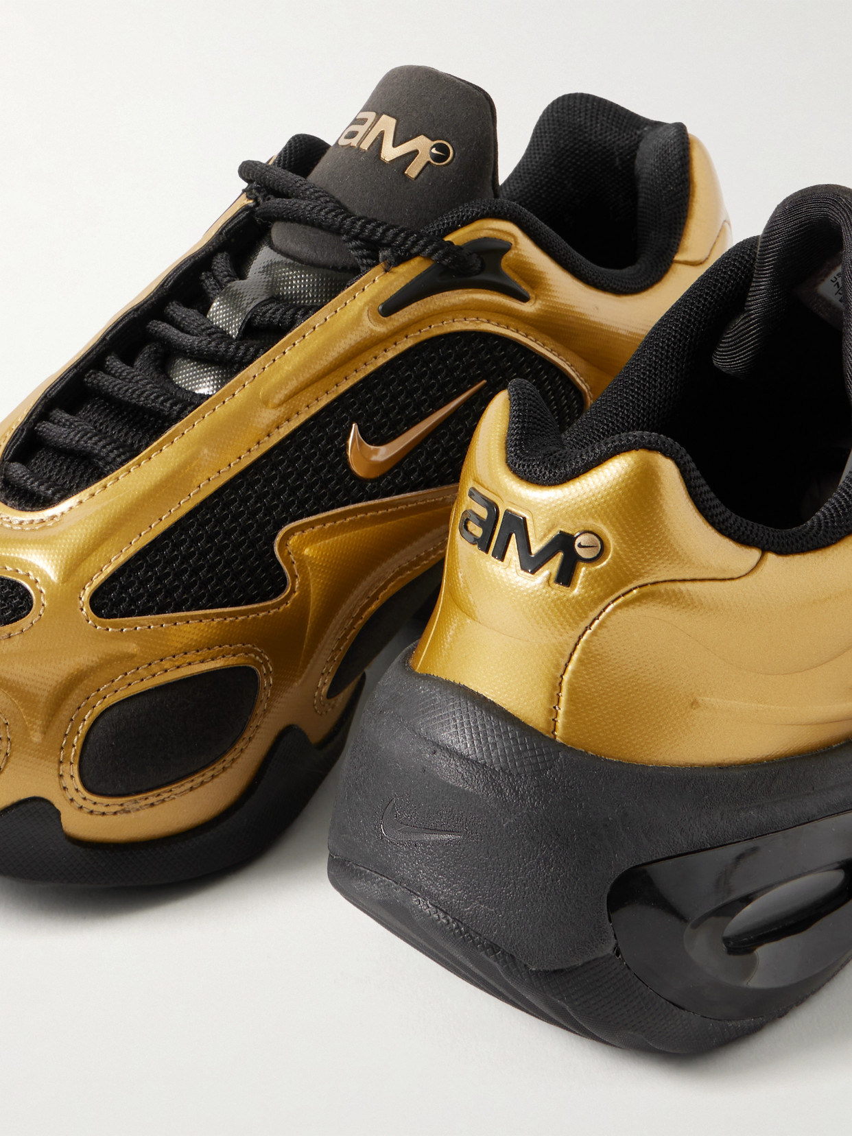 Air Max Muse Mesh-trimmed Metallic Sneakers - Gold