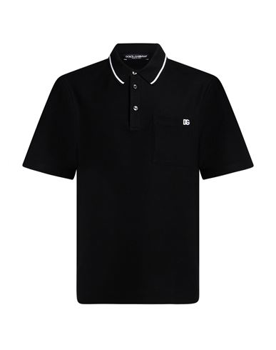 Man Polo shirt Black Size 42 Cotton