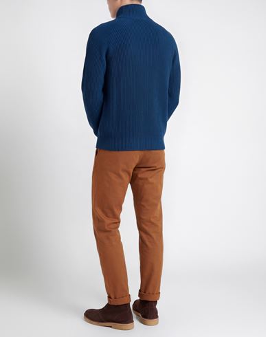 Man Turtleneck Blue Size 38 Polyamide, Viscose, Wool, Cashmere
