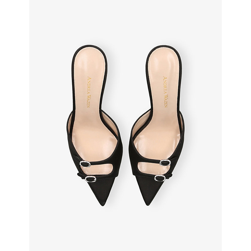 Womens Carol 75 Satin Heeled Mules
