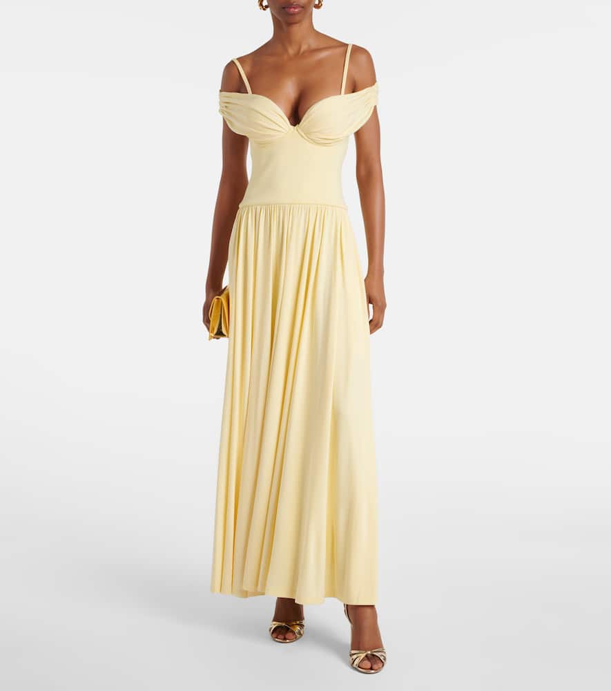 Amarantha draped jersey maxi dress