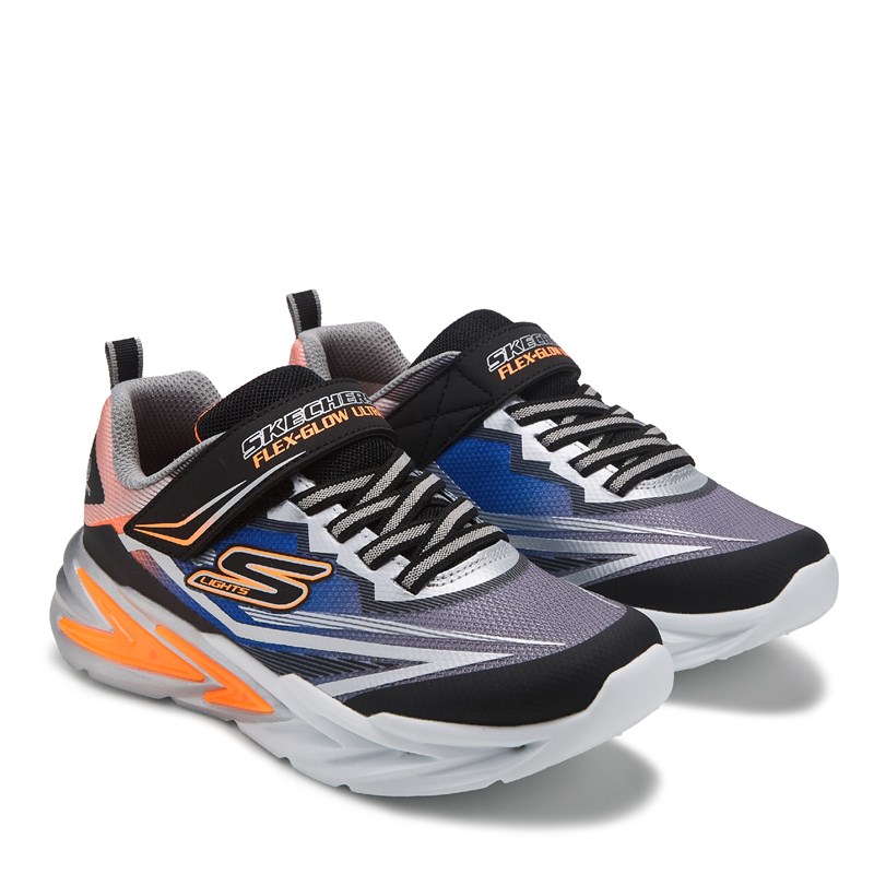 Kids' Flex Glow Lighted Sneaker Little/Big Kid Shoes (Black/Silver/Blue)