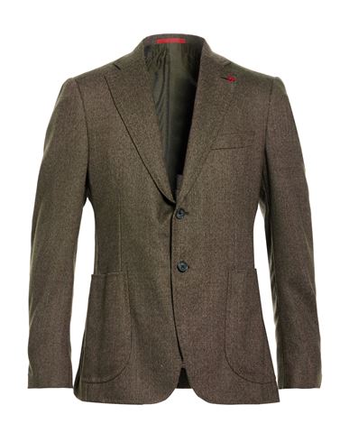 Man Blazer Dark green Size 42 Wool