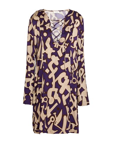 Woman Mini dress Dark purple Size 10 Viscose