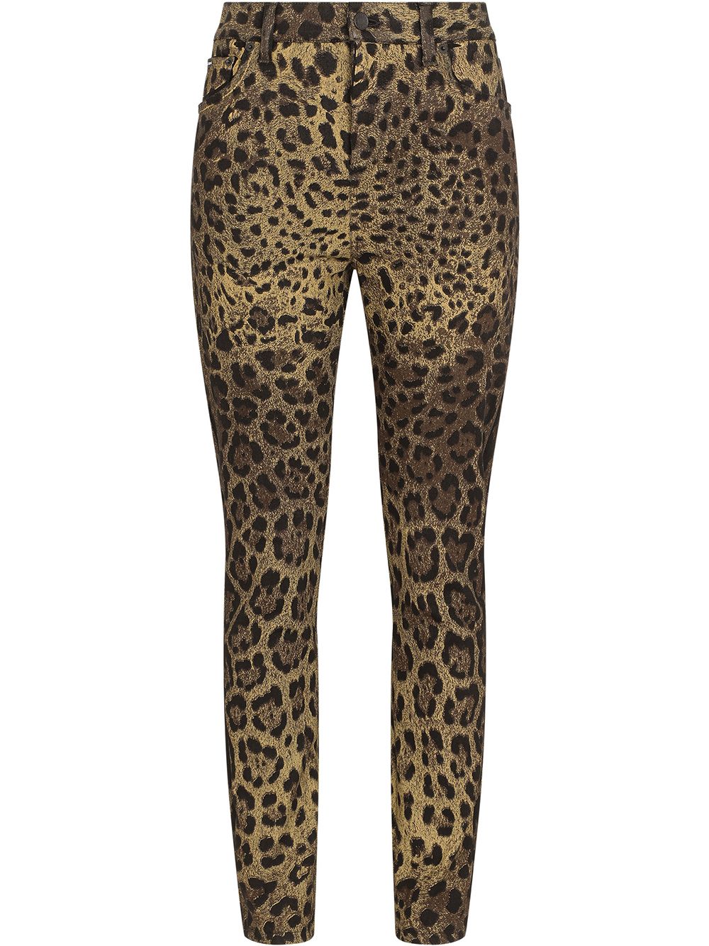 Leopard-print skinny jeans - Neutrals