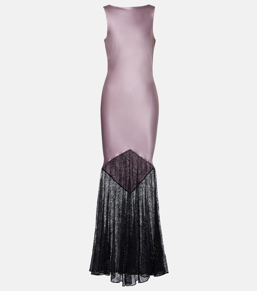 Silk-blend gown