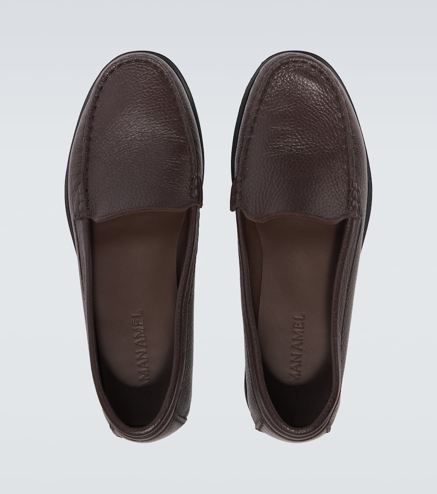 City leather loafers