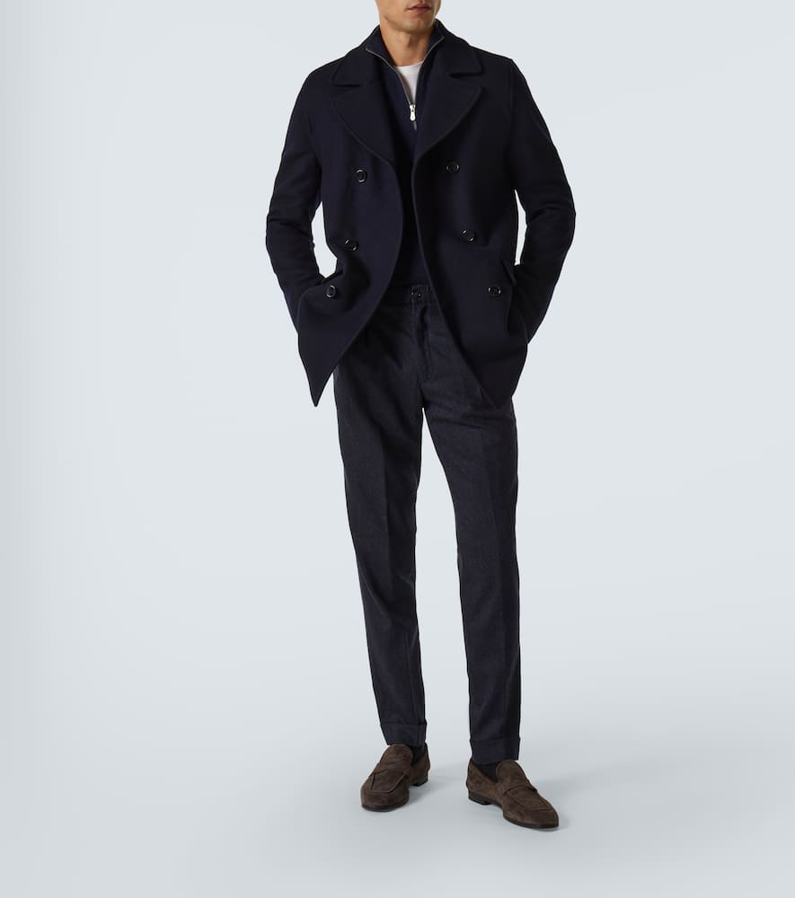 Double-breasted peacoat