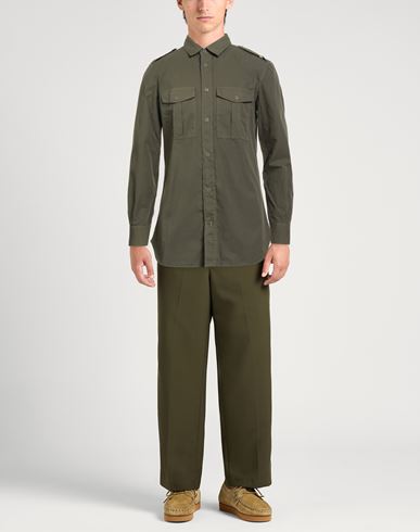 Man Shirt Military green Size 15 Cotton