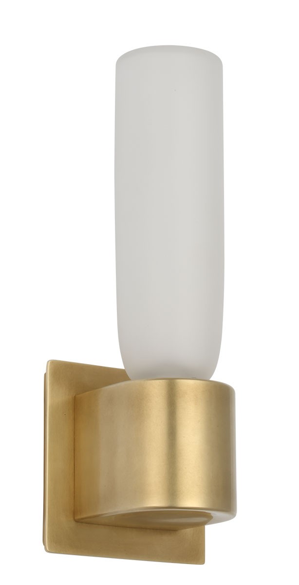 Hand Rubbed Antique Brass LED Wall Sconce from the Volver Collection